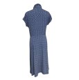 画像4: TALBOTS　タルボット　前ボタン　襟付き　半袖ワンピース　ストレッチ　青　接触冷感　M (4)