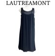 画像1: LAUTREAMONT　ロートレアモン　ノースリーブ　バルーンワンピース　ひざ丈　黒　無地　M (1)