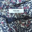 画像5: PINORE relax レディース　ワンピース　フレンチスリーブ　東欧プリント　フラワープリント　白　ピンク　ネイビー (5)