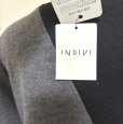 画像7: INDIVI　Aラインワンピース　ウール混　ロングワンピース　グレー　黒　7分袖　M　 (7)
