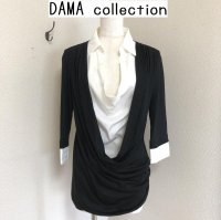 画像1: DAMA collection（ダーマ・コレクション）レイヤード風 カットソー モノトーン