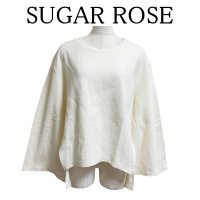 画像1: SUGAR ROSE 　レディース　トレーナー　ベルスリーブ スウェットトップス オフホワイト