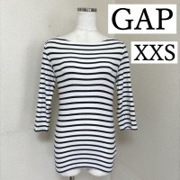 画像1: GAP レディース  カットソー ７分袖 ボーダー XXS