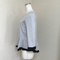 画像3: TO BE CHIC(トゥービーシック)　ペプラム　カットソー　グレー　40号