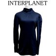 画像1: INTERPLANET インタープラネット　レディース　ボウタイ　パフスリーブカットソー　長袖　ネイビー　M (1)