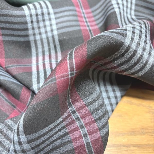 画像9: アルベロベロ　長袖カットソー　Aライン　ロバワッペン　スウェット　デニム　シフォン　切り替え　モスグリーン　チェック　ブラック (9)