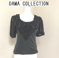画像1: DAMA collection（ダーマ・コレクション）40代 50代 シフォン付き サマーニットグレーS