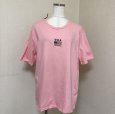 画像1: USAワッペン レディース ゆったり Tシャツ 半袖 ピンク 韓国 (1)