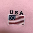 画像5: USAワッペン レディース ゆったり Tシャツ 半袖 ピンク 韓国 (5)