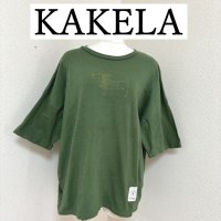 画像1: KAKELA　ヘビーウェイト　半袖Tシャツ　古着　グリーン　ダックスフント