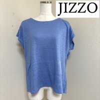 画像1: ジッツォ/JIZZO　レディース　接触冷感　カットソー　半袖　サマーニット　プルオーバー　ブルー