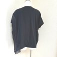 画像3: ZUCCA　ズッカ　レディース　Tシャツ　半袖　シルク切り替え　ブラック　黒 (3)