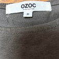 画像4: OZOC　オゾック　袖フリル　カットソー　半袖　ダークブラウン　無地　38号 (4)