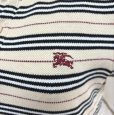画像8: バーバリー　レディース　鹿の子ポロシャツ　半袖　ベージュ　M　ボーダー (8)