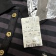 画像5: ソニアリキエル　レディース　鹿の子ポロシャツ　半袖　スパンコールロゴ　38号　黒　えんじ　ボーダー (5)