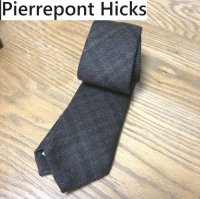 画像1: Pierrepont Hicks ピアポントヒックス   USA製 ウール ピンヘッド ネクタイ  ブラウン