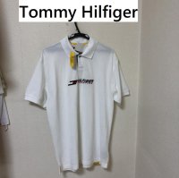 画像1: 【Tommy Hilfiger】トミー ヒルフィガー メンズ ポロシャツ 半袖 usa L  ホワイト