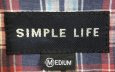 画像4: SIMPLE LIFE シンプルライフ メンズ 半袖 レギュラーカラーシャツ マドラスチェック (4)