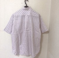 画像2: ライカ メンズ ボタンダウン シャツ 半袖 マルチストライプ ホワイト ピンク L