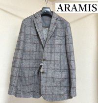 画像1: タグ付き　ARAMIS アラミス　メンズ　シングルジャケット　グレー　チェック　Ｌ