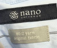 画像3: nano universe　ナノユニバース　メンズ　レギュラーカラーシャツ　長袖　ストライプ　水色　M