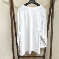 画像2: タグ付き　大きいサイズ メンズ ニッセン　ヘンリーネック　ロンT　長袖　Tシャツ　ポケット付　ホワイト　白　無地　10L