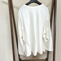 画像2: タグ付き　大きいサイズ メンズ ニッセン　ロンT　長袖　Tシャツ　ポケット付　ホワイト　白　無地　10L