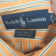 画像7: ラルフローレン　RALPH LAUREN　カスタムフィット　メンズ　ストライプシャツ　長袖　ボタンダウン　オレンジ　M (7)