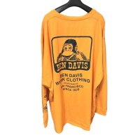 画像3: BEN DAVIS ベンデイビス 　メンズ　ロンT 長袖 Tシャツ 天竺 ロゴプリント オレンジ　6L