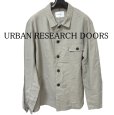 画像1: URBAN RESEARCH DOORS（アーバンリサーチドアーズ） 高機能リネンカバーオールジャケット メンズ アウター　モスグリーン　40 (1)