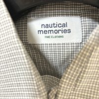 画像2: nautical memories　メンズ　レギュラーカラー　ワイシャツ　長袖　チェック　L　グレー