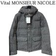 画像1: Vital MONSIEUR NICOLE　ニコル　メンズ　ツィードライク　ダウンジャケット　46号 (1)