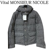 画像1: Vital MONSIEUR NICOLE　ニコル　メンズ　ツィードライク　ダウンジャケット　46号