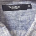 画像3: DANIEL DODD　メンズ　シャツ　半袖　ボタンダウンシャツ　リネンシャツ　 ブルー　4L (3)