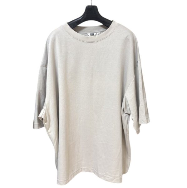 画像1: ユニクロ　エアリズム　メンズ　Tシャツ　大きいサイズ　 コットン　オーバーサイズ　　5分袖　4XL　グレー (1)