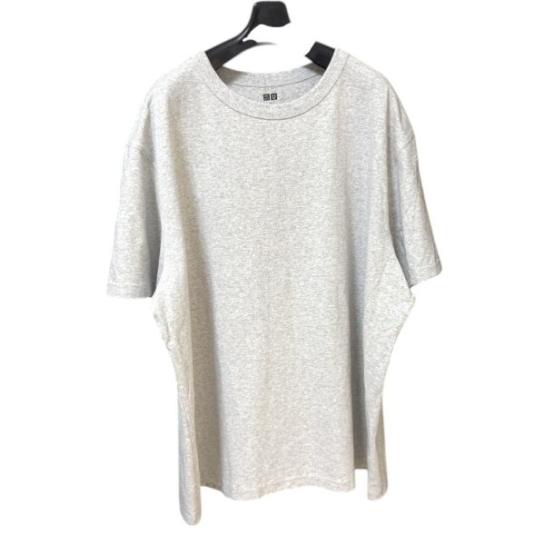 画像1: ユニクロ　メンズ　Tシャツ　大きいサイズ　クルーネック　半そで　4XL　グレー (1)