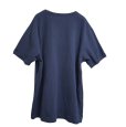 画像2: BACK POINT　メンズ　Tシャツ　半袖　鹿の子　ネイビー　ホワイトトリミング　5L　大きいサイズ (2)
