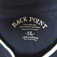 画像5: BACK POINT　メンズ　Tシャツ　半袖　鹿の子　ネイビー　ホワイトトリミング　5L　大きいサイズ (5)