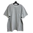 画像1: BACK POINT　メンズ　大きいサイズ　Tシャツ　半袖　鹿の子　グレー　5L　 (1)