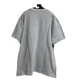 画像2: BACK POINT　メンズ　大きいサイズ　Tシャツ　半袖　鹿の子　グレー　5L　 (2)