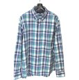 画像1: トミーヒルフィガー　メンズ　カジュアルシャツ　長袖　ボタンダウンシャツ　チェックシャツ　ブルー系　XL (1)