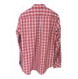 画像2: AIGLE　メンズ　ボタンダウンシャツ　カジュアルシャツ　長袖　レッド　タータンチェック　M　 (2)
