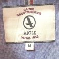 画像4: AIGLE　メンズ　ボタンダウンシャツ　カジュアルシャツ　長袖　レッド　タータンチェック　M　 (4)