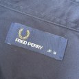 画像4: FRED PERRY　フレッドペリー　メンズ　ボタンダウンシャツ　長袖　カジュアルシャツ　ネイビー　無地　M　 (4)