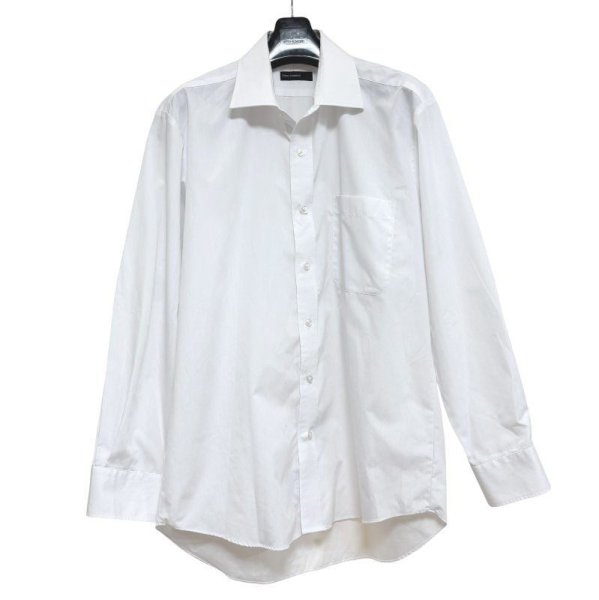 画像1: イオン　メンズ　礼服用　カッターシャツ　形態安定　長袖　白　ホワイト (1)