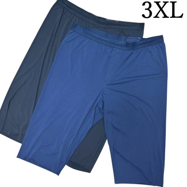 画像1: ユニクロ　エアリズム　メンズ　ステテコパンツ　3XL　2枚セット　ネイビー　ブラック (1)