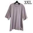 画像1: GU　メンズ　半袖Tシャツ　ドライポンチクルーネックT(5分袖)　3XL　パープル (1)