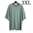 画像1: GU　メンズ　半袖Tシャツ　ドライポンチクルーネックT(5分袖)　3XL　グリーン (1)