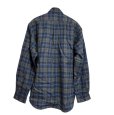 画像2: ダンロップ　メンズ　ネルシャツ　アウトドアシャツ　チェックシャツ　グレー　青　Ｌ (2)