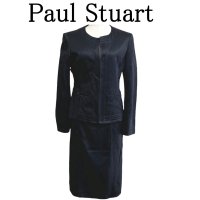 画像1: Paul Stuart(ポールスチュアート)　レディース　セットアップスーツ　ネイビー　紺　無地　Ｌ　春　秋